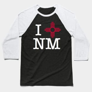 I Zia Sun New Mexico (White Lettering) Baseball T-Shirt